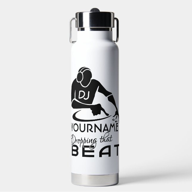 Bouteille D'eau nom personnalisé de DJ (Salle de sport)