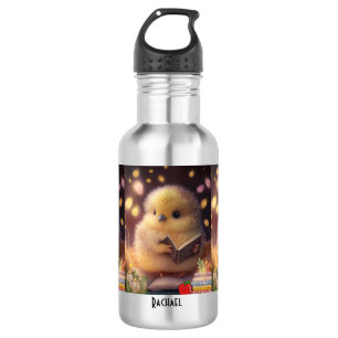 Bouteille D'eau Nom personnalisé de l'auteur du livre de poussins 