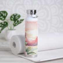 Nom personnalisé de plage tropicale rose