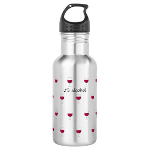 Bouteille D'eau Nom personnalisé du Motif de vin rouge