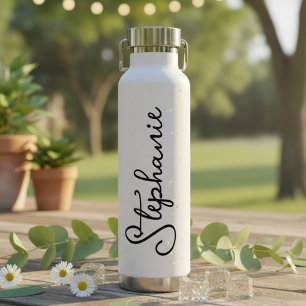 Bouteille D'eau Nom personnalisé en écriture cursive