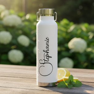Bouteille D'eau Nom personnalisé en écriture cursive