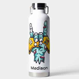 Bouteille D'eau Nom personnalisé Gamer Zombie