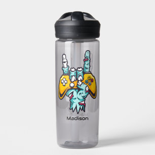 Bouteille D'eau Nom personnalisé Gamer Zombie