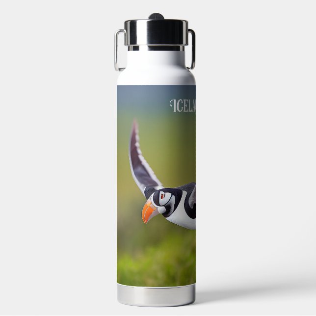 Bouteille D'eau Nom personnalisé Islande Puffin (Salle de sport)