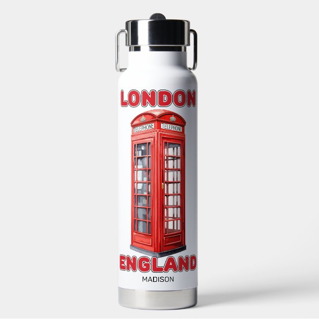 Bouteille D'eau Nom personnalisé Londres Angleterre (Salle de sport)