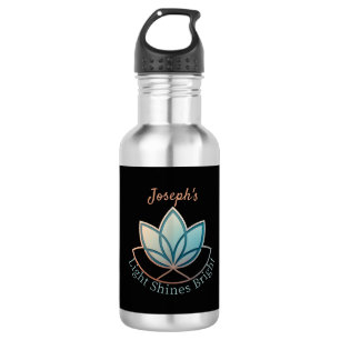 Bouteille D'eau Nom personnalisé Lotus - [NOM] Brille
