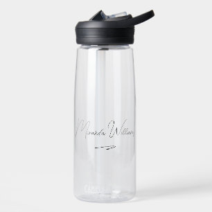 Bouteille D'eau Nom personnalisé minimaliste Élégant manuscrit