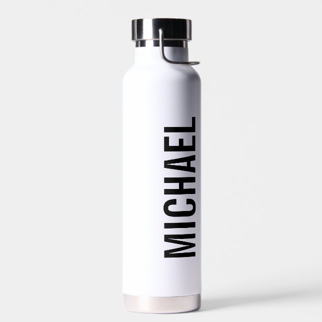 Bouteille D'eau Nom personnalisé minimaliste moderne (Gauche)