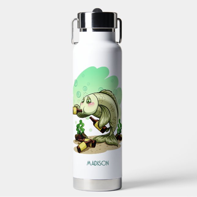 Bouteille D'eau Nom personnalisé Poisson de boisson (Salle de sport)