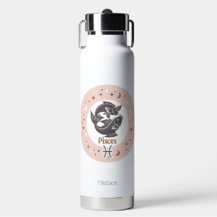 Bouteille D'eau Nom personnalisé Poissons de signes zodiaques