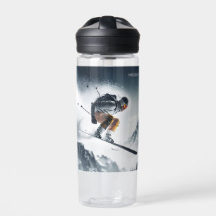 Bouteille D'eau Nom personnalisé Skier de montagne