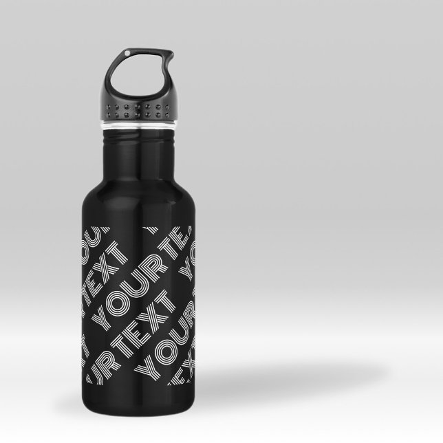 Bouteille D'eau Nom rétro-moderne gras ou Motif Word (Créateur téléchargé)