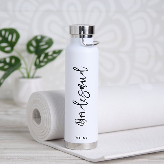 Bouteille D'eau Nom simple Élégant mariage Demoiselle d'honneur mo (Yoga)