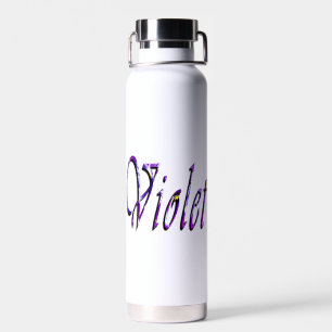 Bouteille D'eau Nom Violet Floral Pourpre,