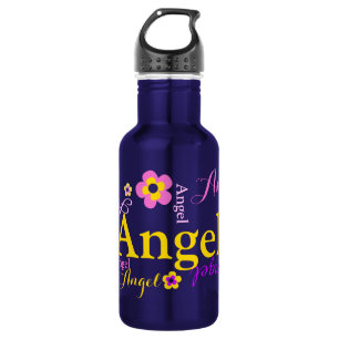 Bouteille d'eau nommée d'ange des textes et de