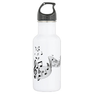 Bouteille D'eau Notes de musique sur argent