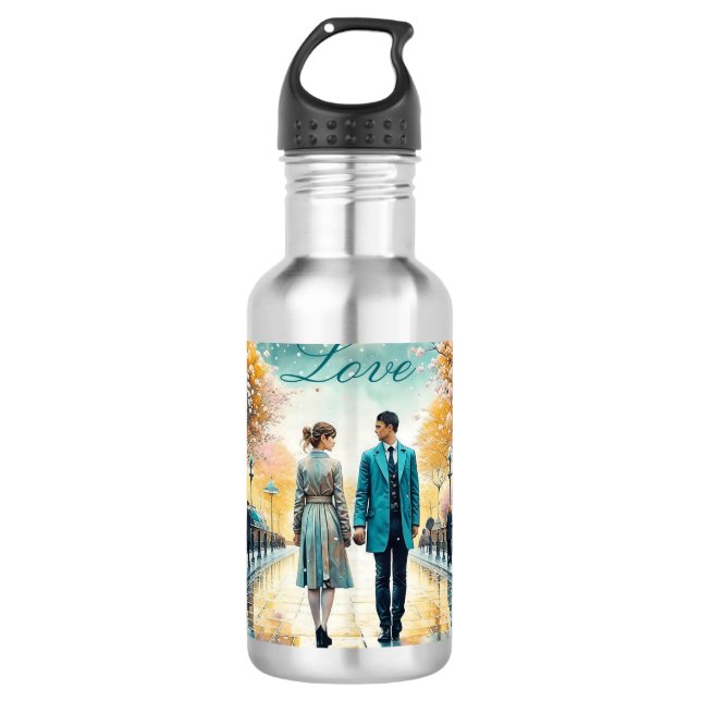 Bouteille D'eau Notre histoire d'amour est ma préférée (Devant)