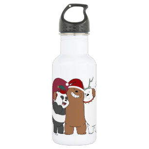 Bouteille D'eau Nous Ours Nus - Bonnes Fêtes