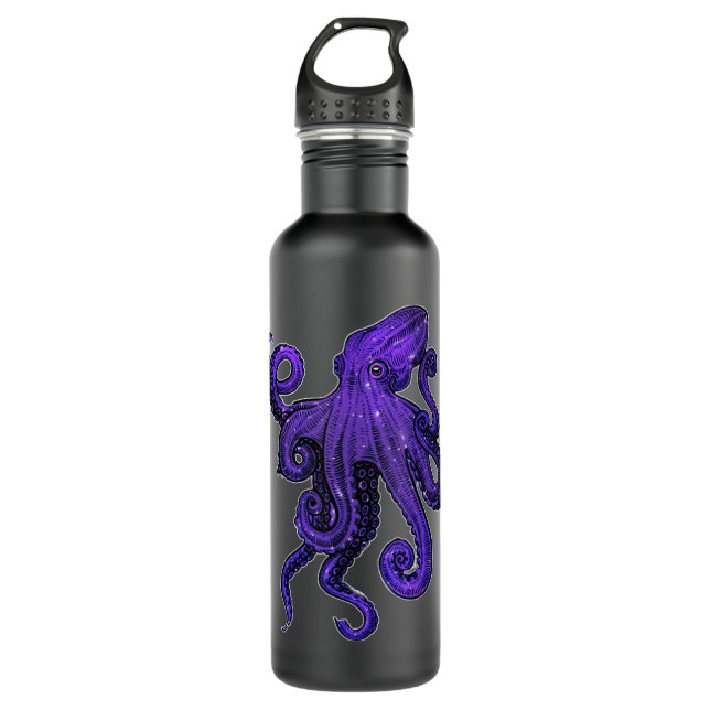 Bouteille D'eau Nouveau cadeau Octopus pour hommes femmes Octopus  (Devant)