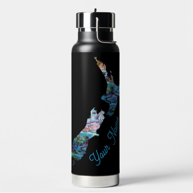 BOUTEILLE D'EAU NOUVELLE-ZÉLANDE CARTE PAUA (Gym)