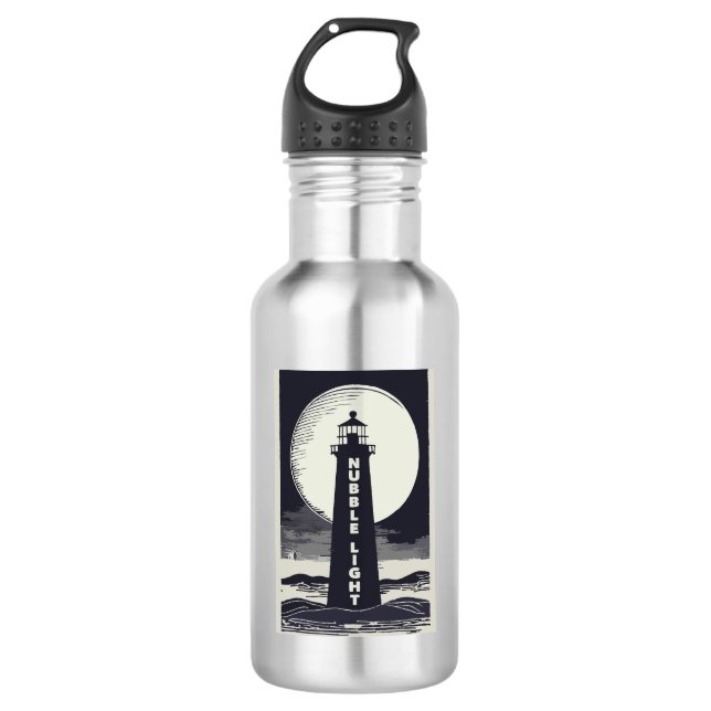 Bouteille D'eau Nubble Light Maine Phare Lune (Devant)