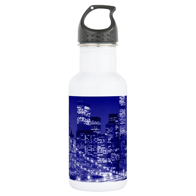 Bouteille D'eau Nuit bleue à New York (Devant)