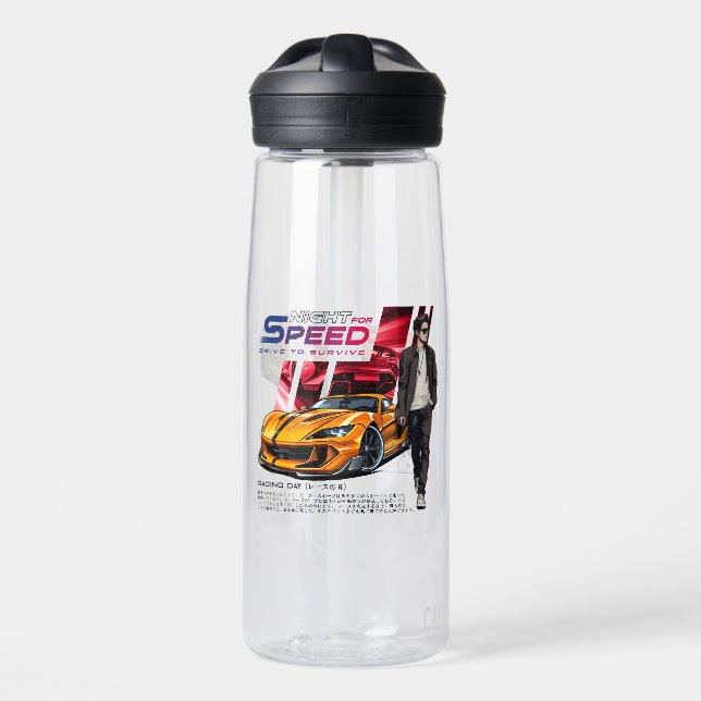 Bouteille D'eau Nuit pour la Vitesse | 739ml (Avant)
