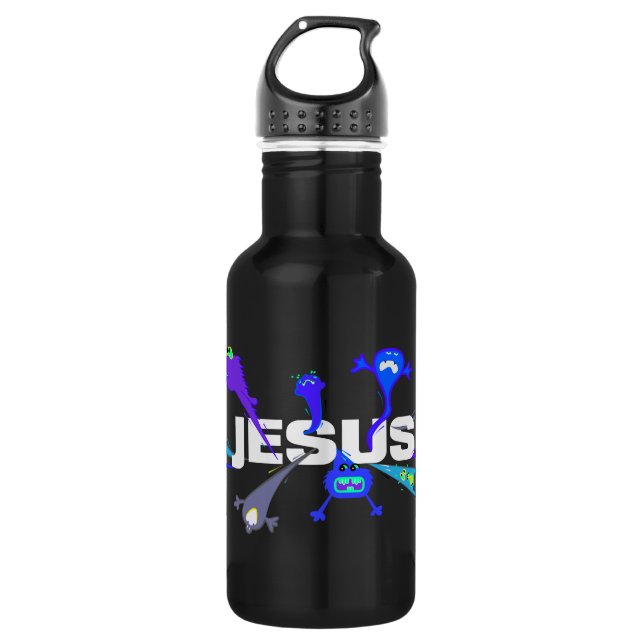 Bouteille D'eau Nuits de Jésus effrayantes (Devant)