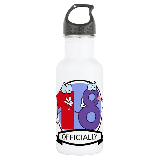 Bouteille D'eau Numéro officiel 18e anniversaire (Devant)