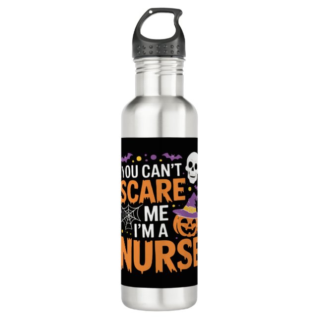 Bouteille D'eau Nurse Halloween Witch Funny Nursing Essential T-Sh (Devant)