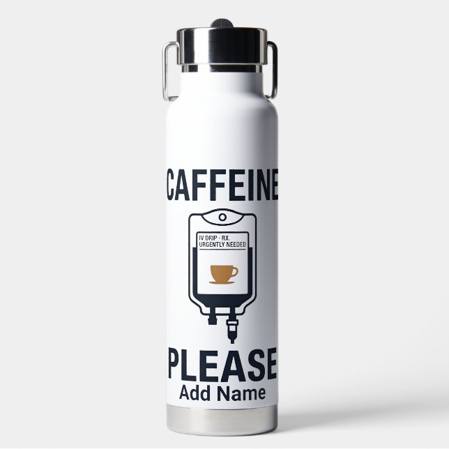 Bouteille D'eau   Nurse Humor "Caffeine IV Please" (Salle de sport)