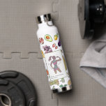 Bouteille D'eau Nutrition nutritionniste - Logo des aliments sains<br><div class="desc">Bouteille d'eau personnalisée d'un style de vie moderne et sain avec une gamme d'aliments sains, votre logo et votre nom ou entreprise. Un choix de marque unique et sophistiqué pour une entreprise de santé et de bien-être, des consultants en nutrition, des chefs personnels, des entraîneurs de fitness, des gourmets et...</div>