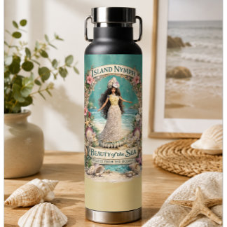 Bouteille D'eau Nymphe de l'île Art Tropical Spirituel Océan Fanta