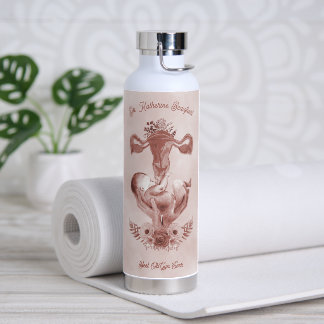 Bouteille D'eau Ob/Gyn Midwoman Florale Enfance Cervix Ovaires