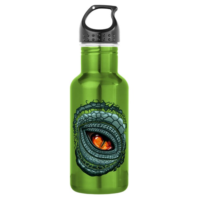 Bouteille D'eau Œil de prédateur reptile primal (Devant)