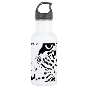 Bouteille D'eau Oeil noir et blanc du léopard