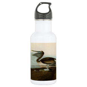 Bouteille D'eau Œuvre d'art de Pélican Brun de John James Audubon 