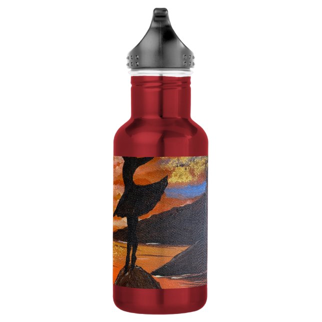 Bouteille D'eau Œuvre d'art faite main / Danse avec sunso (Droite)