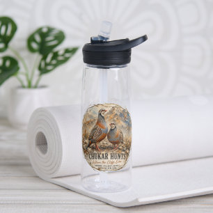Bouteille D'eau Œuvre d'art représentant un couple de perdrix chuk