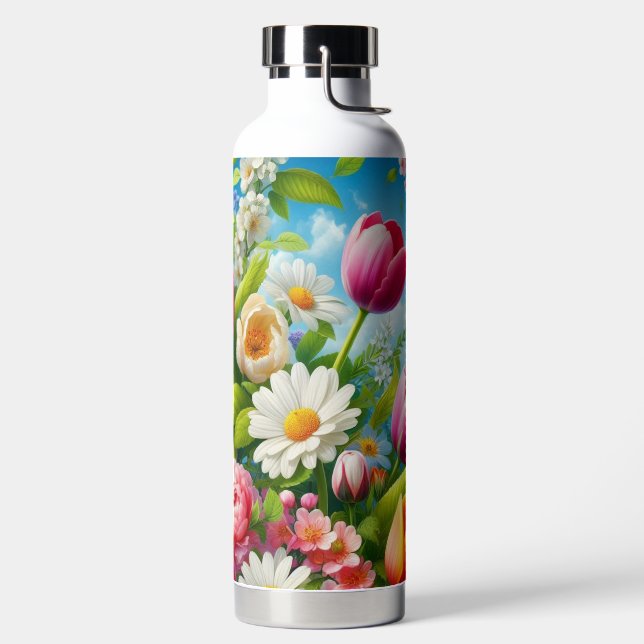 Bouteille D'eau OEuvre florale/printanière (Droite)