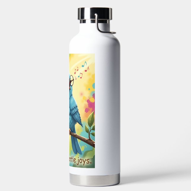 Bouteille d'eau Oiseau Bleu Chantant Mignon (Droite)