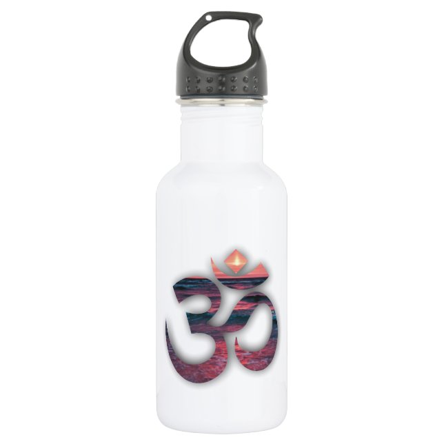 Bouteille D'eau OM À L'Océan Yoga (Devant)
