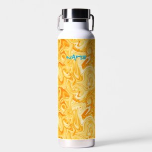 Bouteille D'eau Orange Swirl NAME Moderne Surfer Ocean Beach Amusa