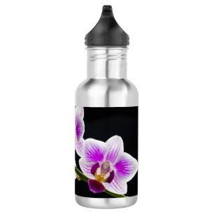 Bouteille D'eau Orchidée blanche et violette