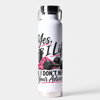 Bouteille D'eau Oui je soulève Non je n'ai pas besoin de vos conse