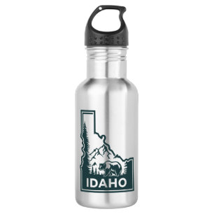 Bouteille D'eau Ours Carte Idaho