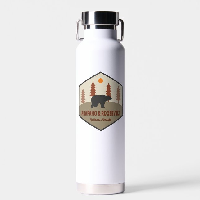 Bouteille D'eau Ours Forestier National Arapaho Et Roosevelt (Avant)