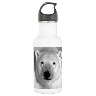 Bouteille D'eau Ours polaire noir et blanc