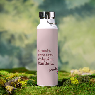 Bouteille D'eau Padel Water Bottle-Personalize WordVibe Dusty Rose